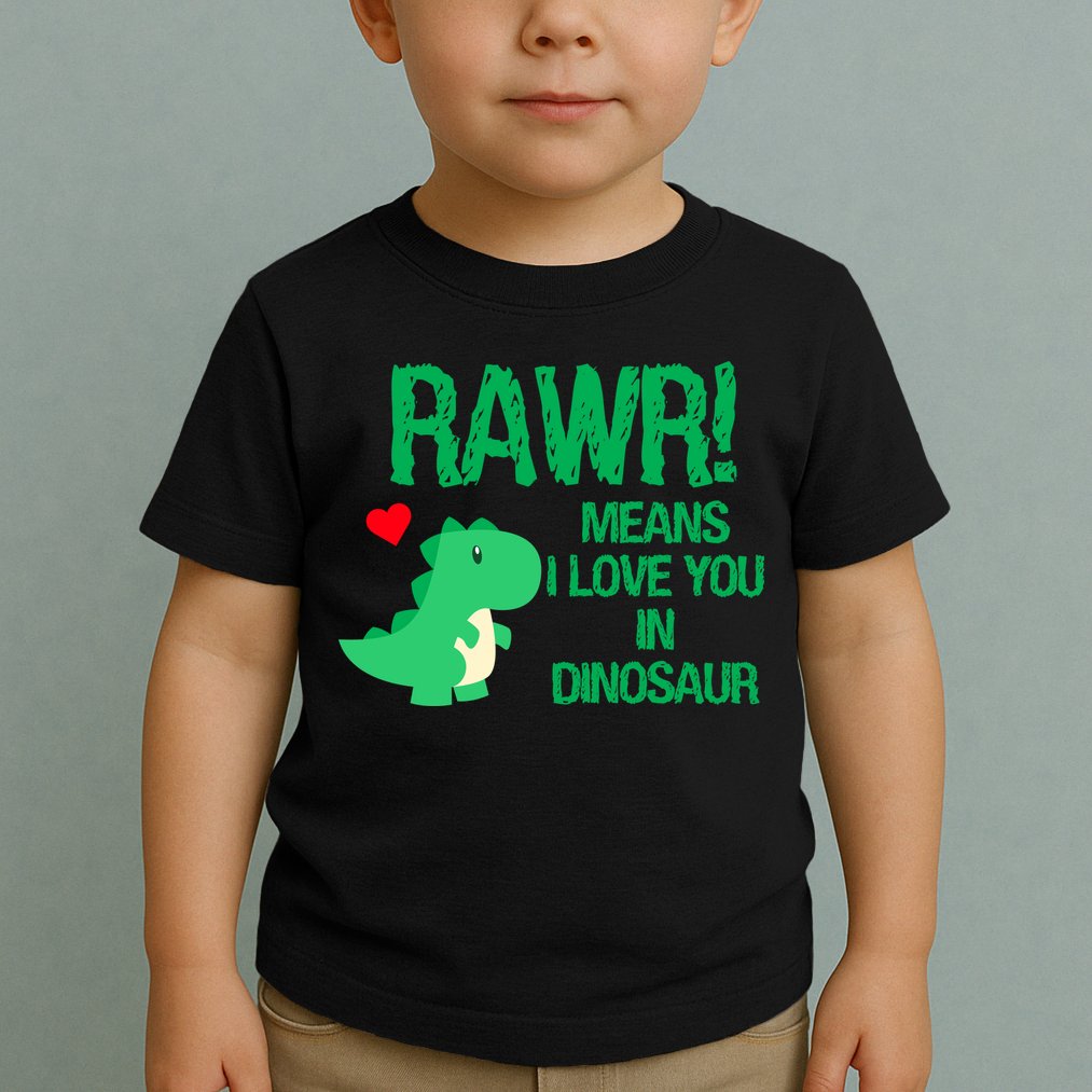 Rawr Means I Love You In Dinosaur Toddler T-Shirt