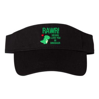 Rawr Means I Love You In Dinosaur Valucap Bio-Washed Visor