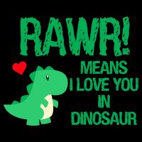 Rawr Means I Love You In Dinosaur Crop Top