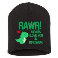 Rawr Means I Love You In Dinosaur Short Acrylic Beanie