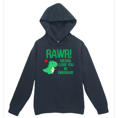 Rawr Means I Love You In Dinosaur Urban Pullover Hoodie