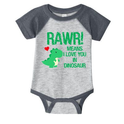 Rawr Means I Love You In Dinosaur Infant Baby Jersey Bodysuit