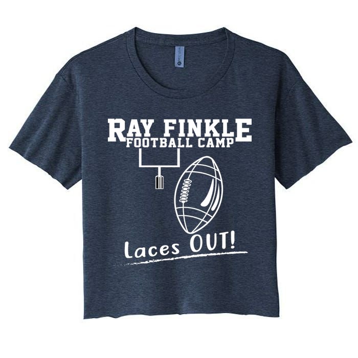 Ray Finkle Football Camp Laces Out Women's Crop Top Tee