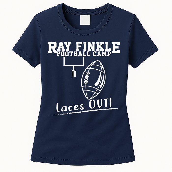 Ray Finkle Football Camp Laces Out Womens T-Shirt