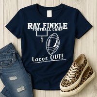 Ray Finkle Football Camp Laces Out Womens T-Shirt
