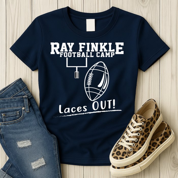 Ray Finkle Football Camp Laces Out Womens T-Shirt