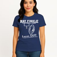 Ray Finkle Football Camp Laces Out Womens T-Shirt