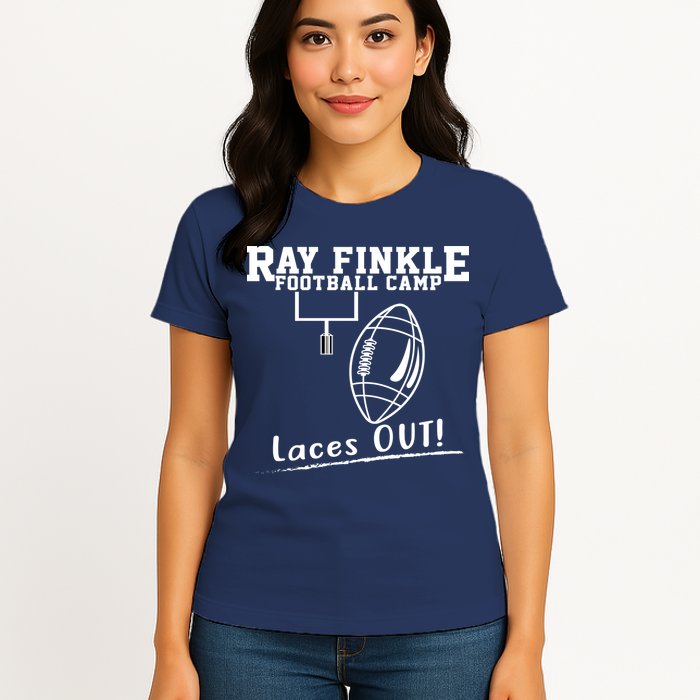 Ray Finkle Football Camp Laces Out Womens T-Shirt