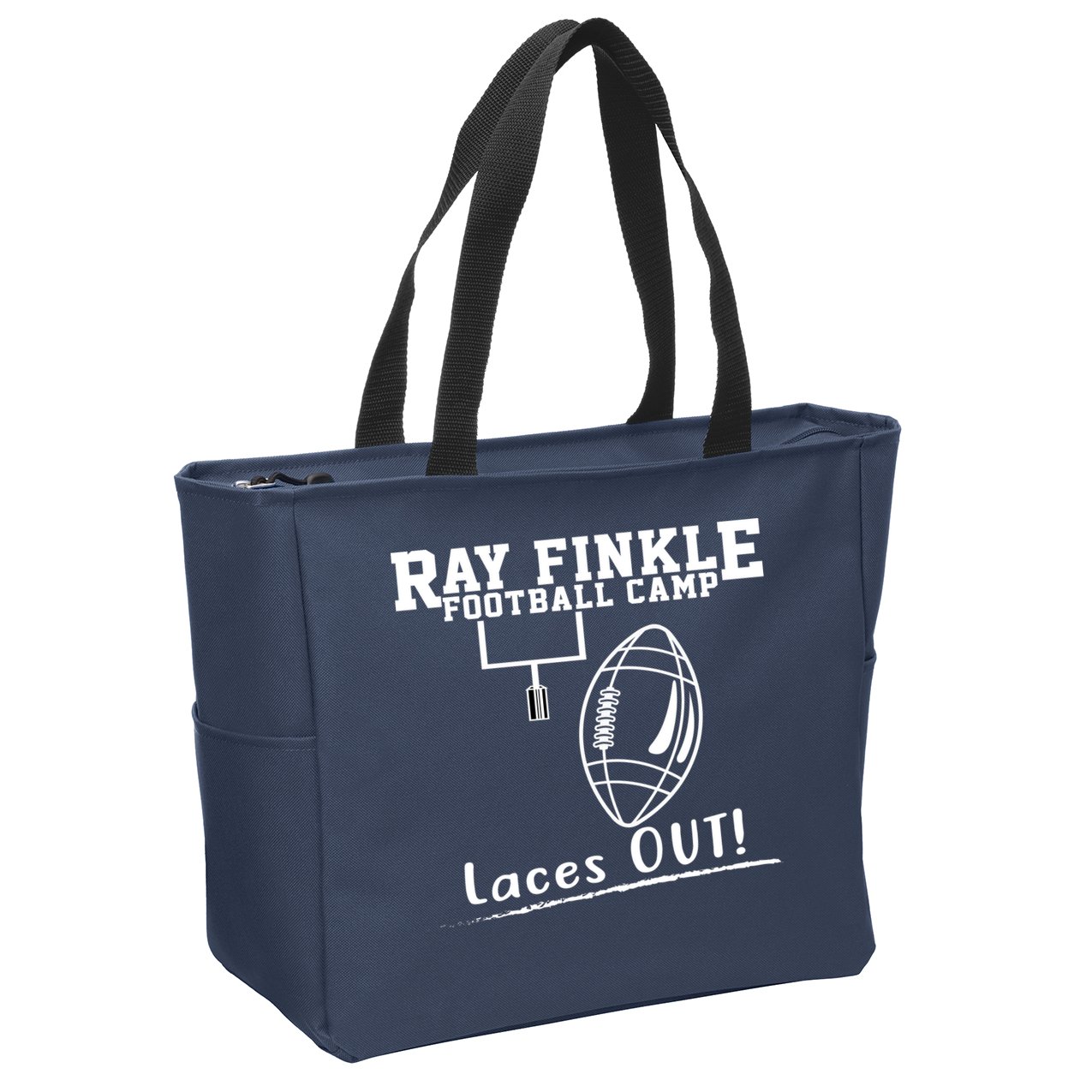 Ray Finkle Football Camp Laces Out Zip Tote Bag