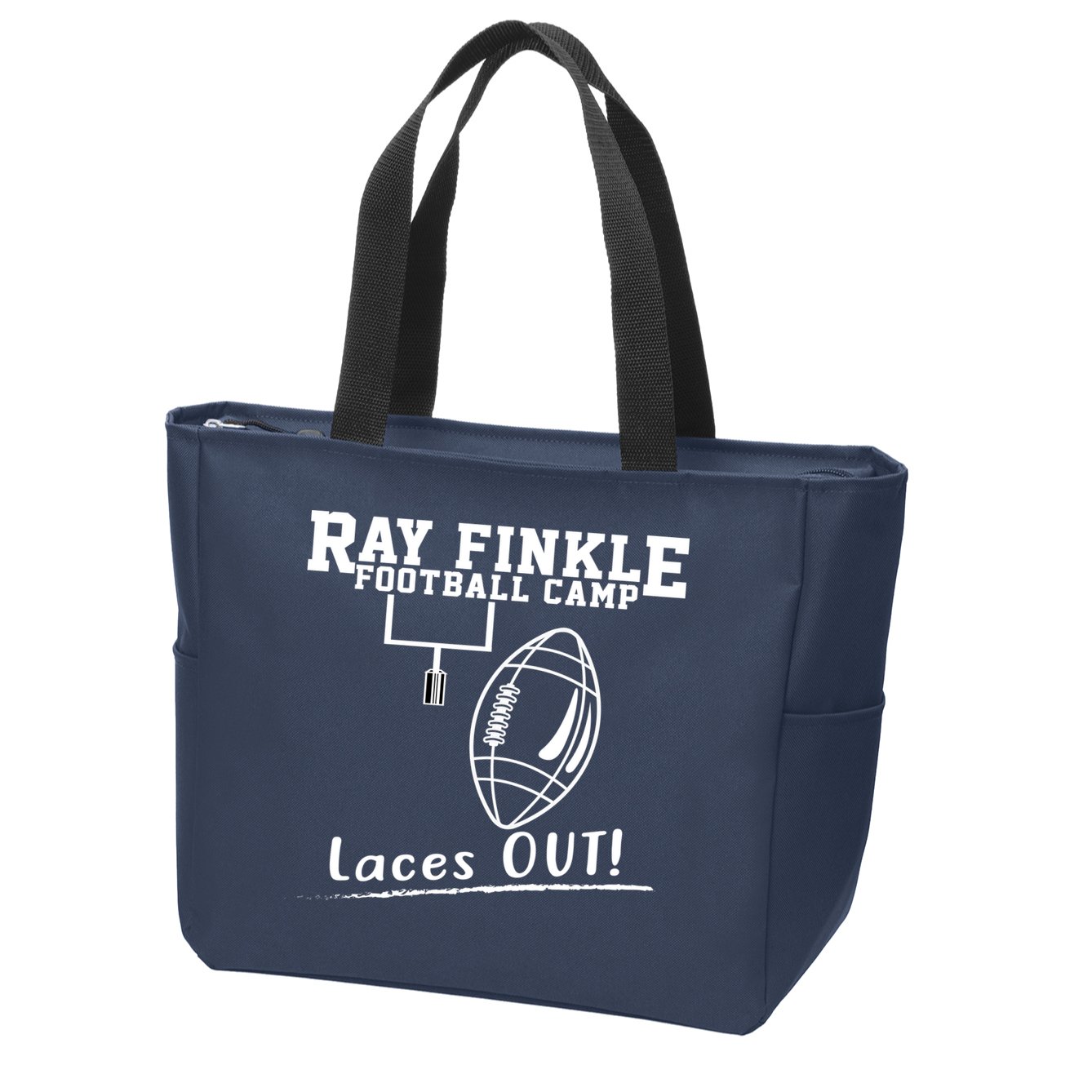 Ray Finkle Football Camp Laces Out Zip Tote Bag