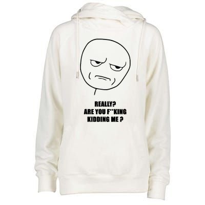 Really Are You Fking Kidding Me Womens Funnel Neck Pullover Hood