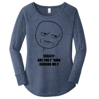 Really Are You Fking Kidding Me Women's Perfect Tri Tunic Long Sleeve Shirt