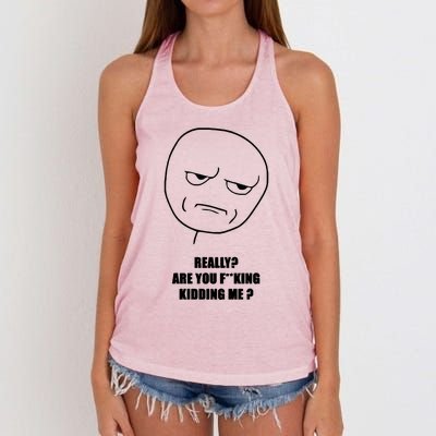 Really Are You Fking Kidding Me Women's Knotted Racerback Tank