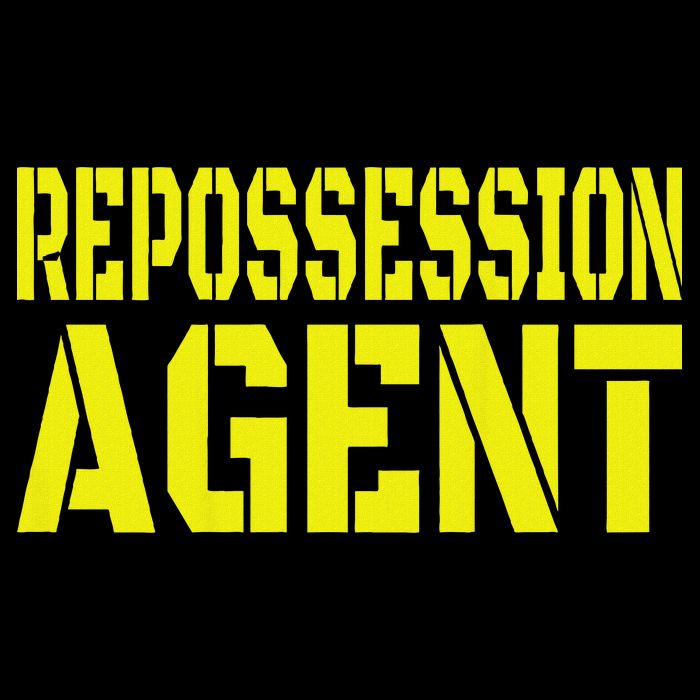 Repo Agent Yellow Text Work Full-Length Apron With Pockets