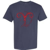 Red Aries Zodiac Sign Birthday Stars March April Horoscope Garment-Dyed Heavyweight T-Shirt