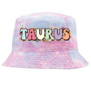 Retro Astrology Zodiac Sign April Or May Birthday Taurus Tie-Dyed Bucket Hat