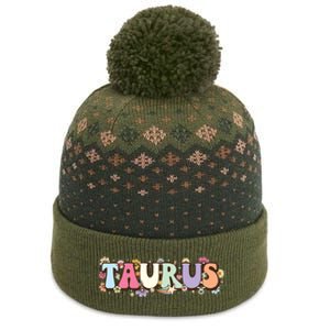 Retro Astrology Zodiac Sign April Or May Birthday Taurus The Baniff Cuffed Pom Beanie