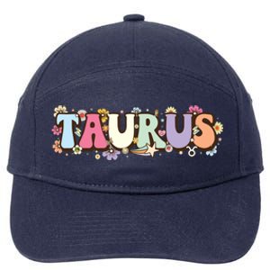 Retro Astrology Zodiac Sign April Or May Birthday Taurus 7-Panel Snapback Hat