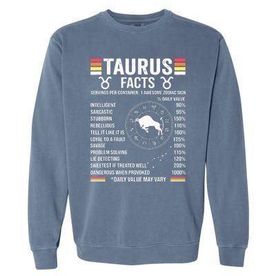 Retro Astrology Zodiac Sign April Or May Birthday Taurus Garment-Dyed Sweatshirt