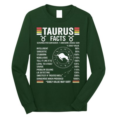 Retro Astrology Zodiac Sign April Or May Birthday Taurus Long Sleeve Shirt