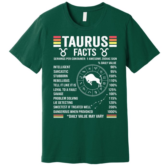 Retro Astrology Zodiac Sign April Or May Birthday Taurus Premium T-Shirt