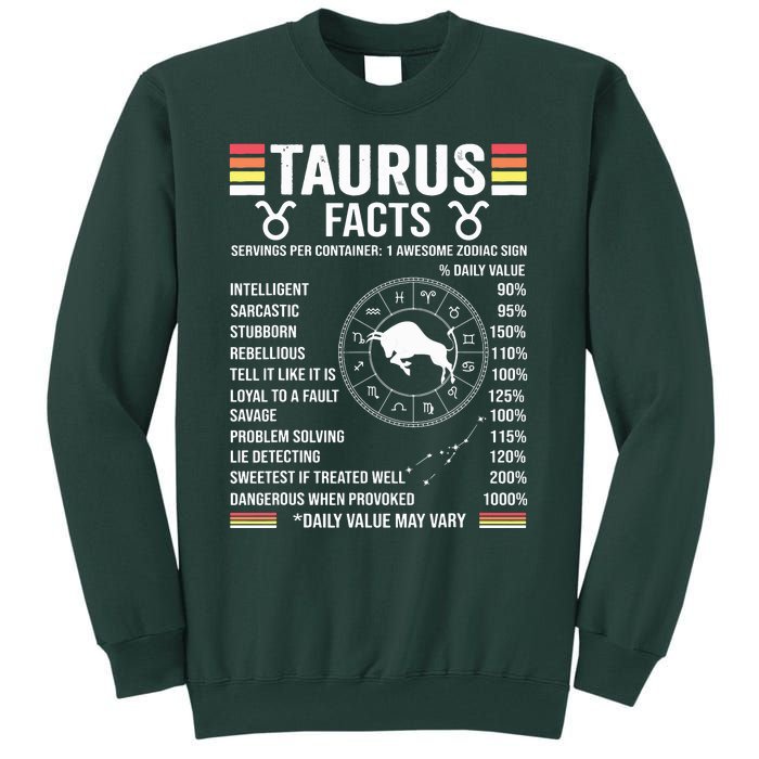 Retro Astrology Zodiac Sign April Or May Birthday Taurus Tall Sweatshirt