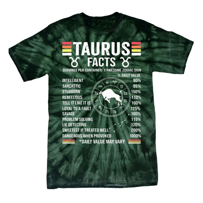 Retro Astrology Zodiac Sign April Or May Birthday Taurus Tie-Dye T-Shirt