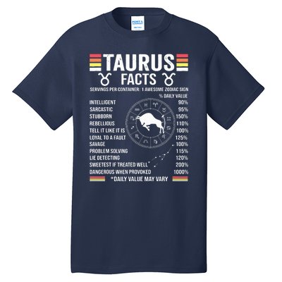 Retro Astrology Zodiac Sign April Or May Birthday Taurus Tall T-Shirt