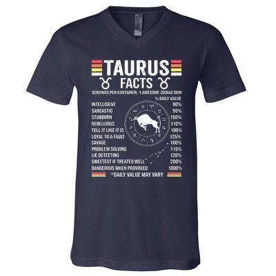 Retro Astrology Zodiac Sign April Or May Birthday Taurus V-Neck T-Shirt