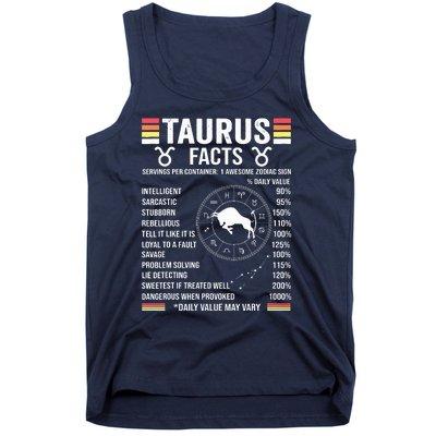 Retro Astrology Zodiac Sign April Or May Birthday Taurus Tank Top