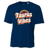 Retro Astrology Zodiac Sign April Or May Birthday Taurus Cooling Performance Crew T-Shirt