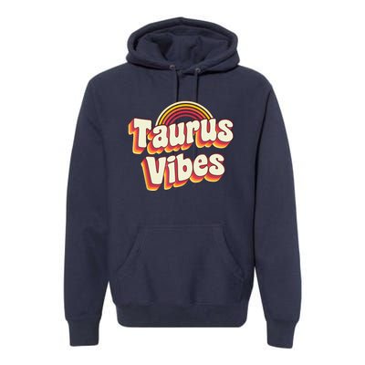 Retro Astrology Zodiac Sign April Or May Birthday Taurus Premium Hoodie