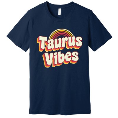 Retro Astrology Zodiac Sign April Or May Birthday Taurus Premium T-Shirt