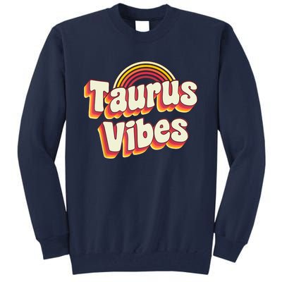 Retro Astrology Zodiac Sign April Or May Birthday Taurus Tall Sweatshirt