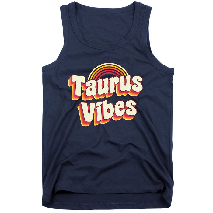 Retro Astrology Zodiac Sign April Or May Birthday Taurus Tank Top