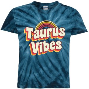 Retro Astrology Zodiac Sign April Or May Birthday Taurus Kids Tie-Dye T-Shirt