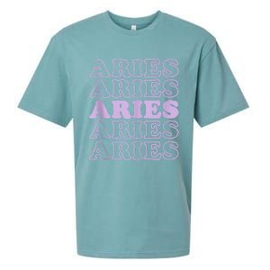 Retro Aries Zodiac Birthday Purple Lilac Lavender March Cute Sueded Cloud Jersey T-Shirt