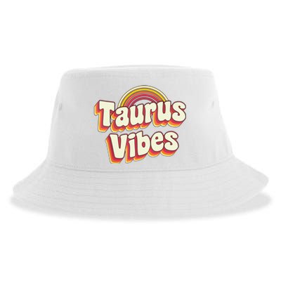 Retro Astrology Zodiac Sign April Or May Birthday Taurus Sustainable Bucket Hat