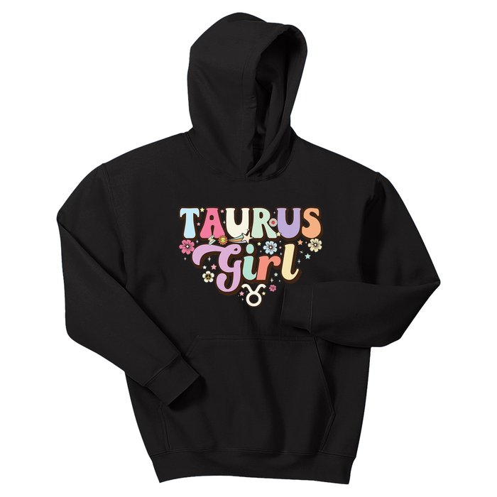 Retro Astrology Zodiac sign April or May birthday Taurus Kids Hoodie