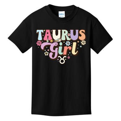 Retro Astrology Zodiac sign April or May birthday Taurus Kids T-Shirt