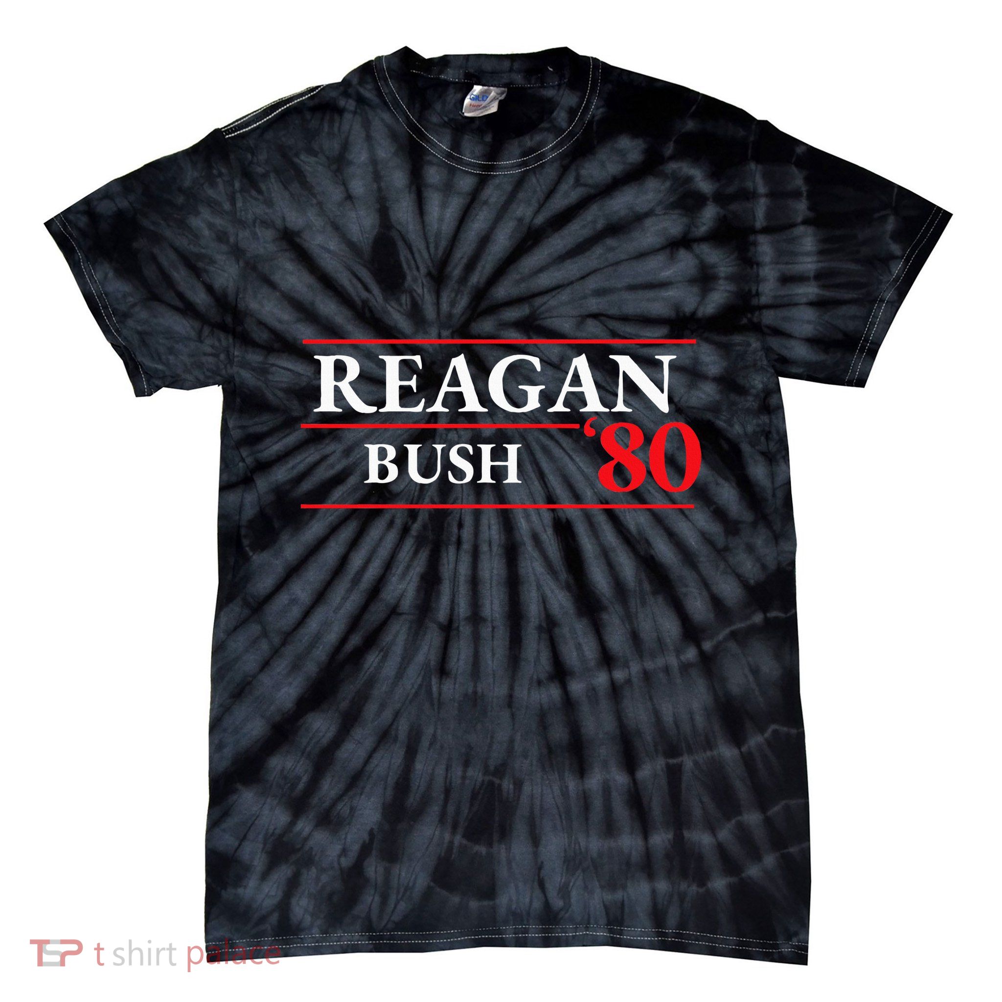 Reagan Bush 1980 Presidential Election Tie-Dye T-Shirt