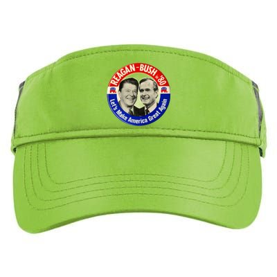 Reagan Bush 1980 Let's Make America Great Again Adult Drive Performance Visor