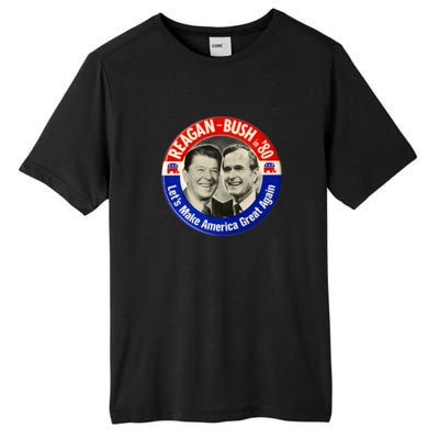 Reagan Bush 1980 Let's Make America Great Again Tall Fusion ChromaSoft Performance T-Shirt