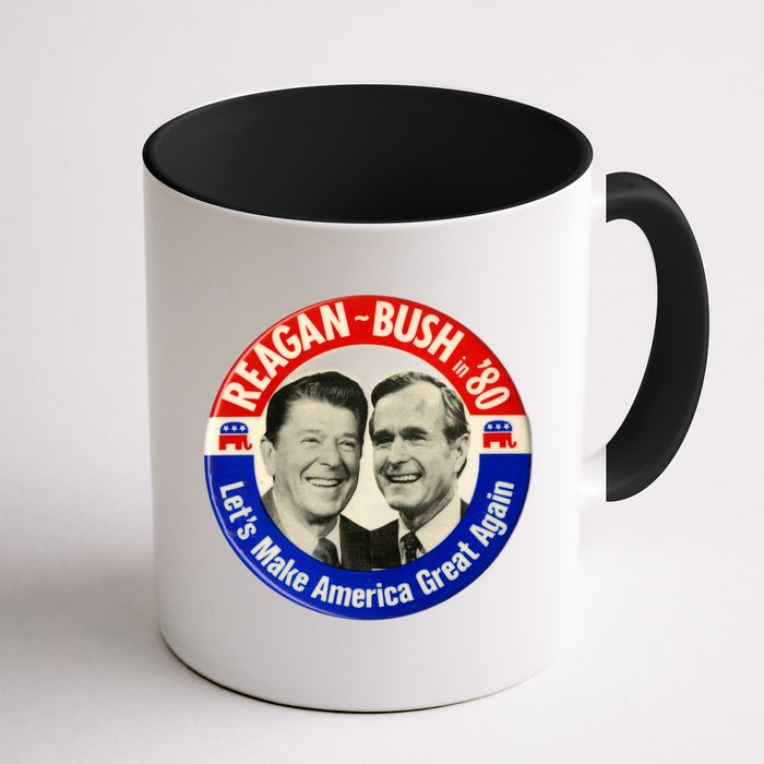 Reagan Bush 1980 Let's Make America Great Again Mug