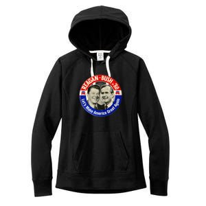 Reagan Bush 1980 Let's Make America Great Again Women's Fleece Hoodie