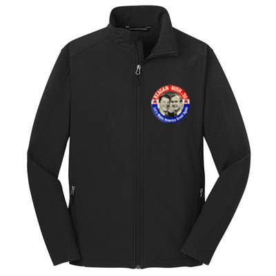 Reagan Bush 1980 Let's Make America Great Again Core Soft Shell Jacket