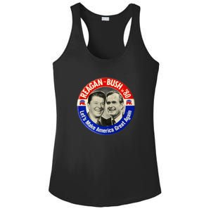 Reagan Bush 1980 Let's Make America Great Again Ladies PosiCharge Competitor Racerback Tank