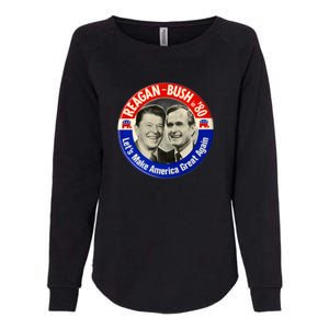 Reagan Bush 1980 Let's Make America Great Again Womens California Wash Sweatshirt