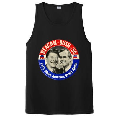 Reagan Bush 1980 Let's Make America Great Again PosiCharge Competitor Tank