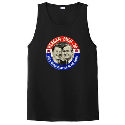 Reagan Bush 1980 Let's Make America Great Again PosiCharge Competitor Tank